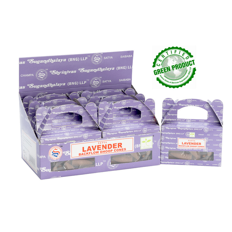 Satya Lavender Backflow Incense Cones