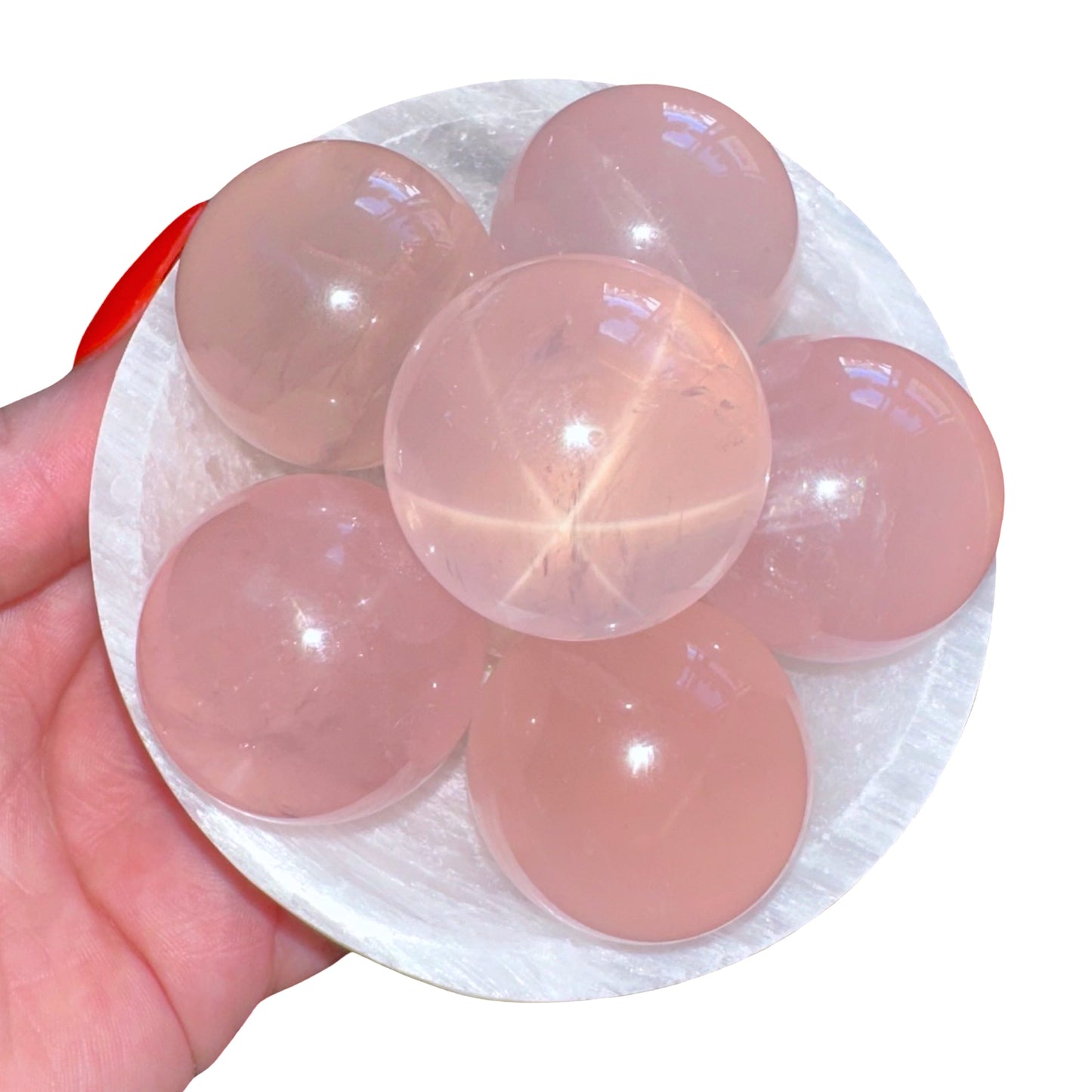 Asterism/Star Rose Quartz Spheres