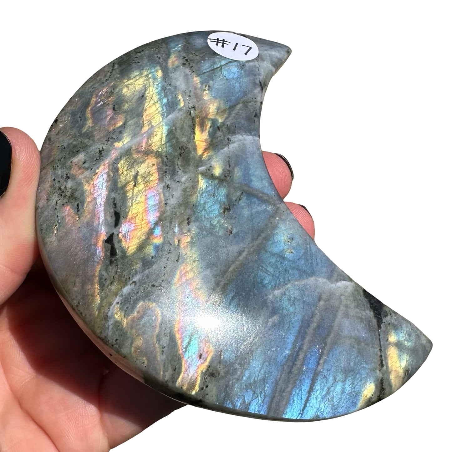 Labradorite Moon w/ Stand #17