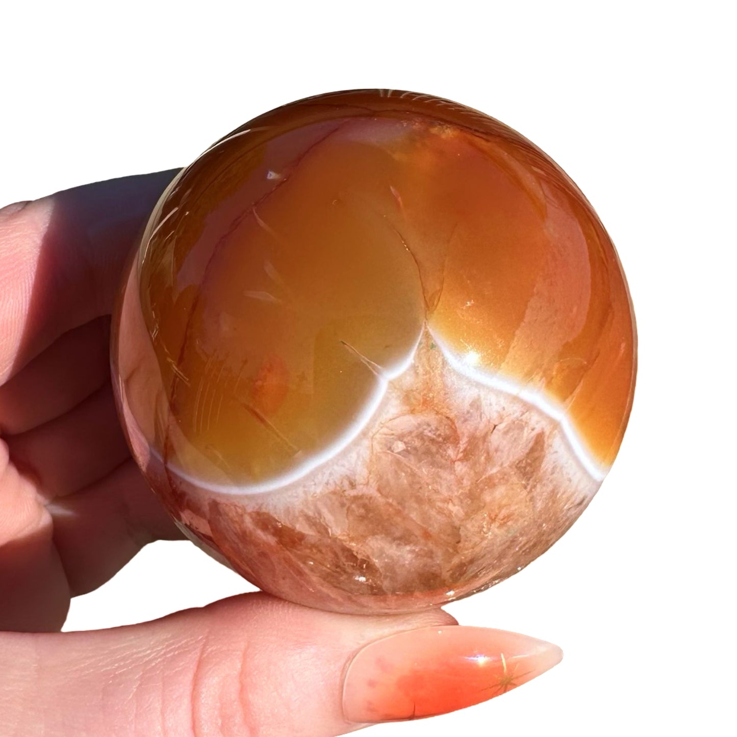 Carnelian x Quartz Sphere #40